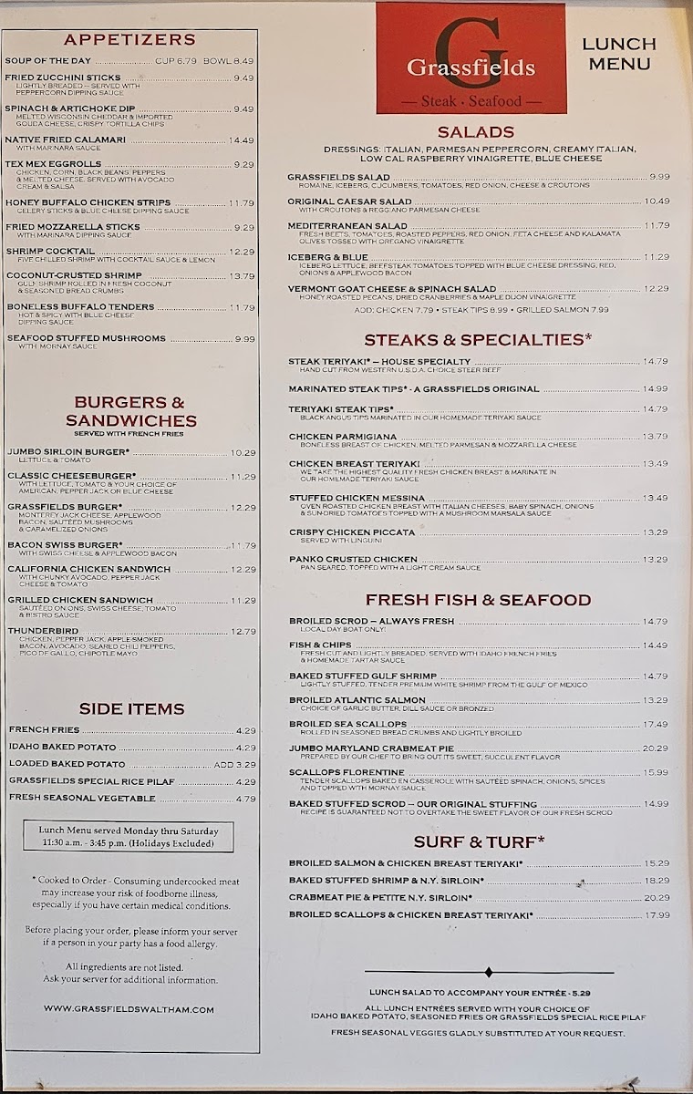 Grassfields Menu - Image 1